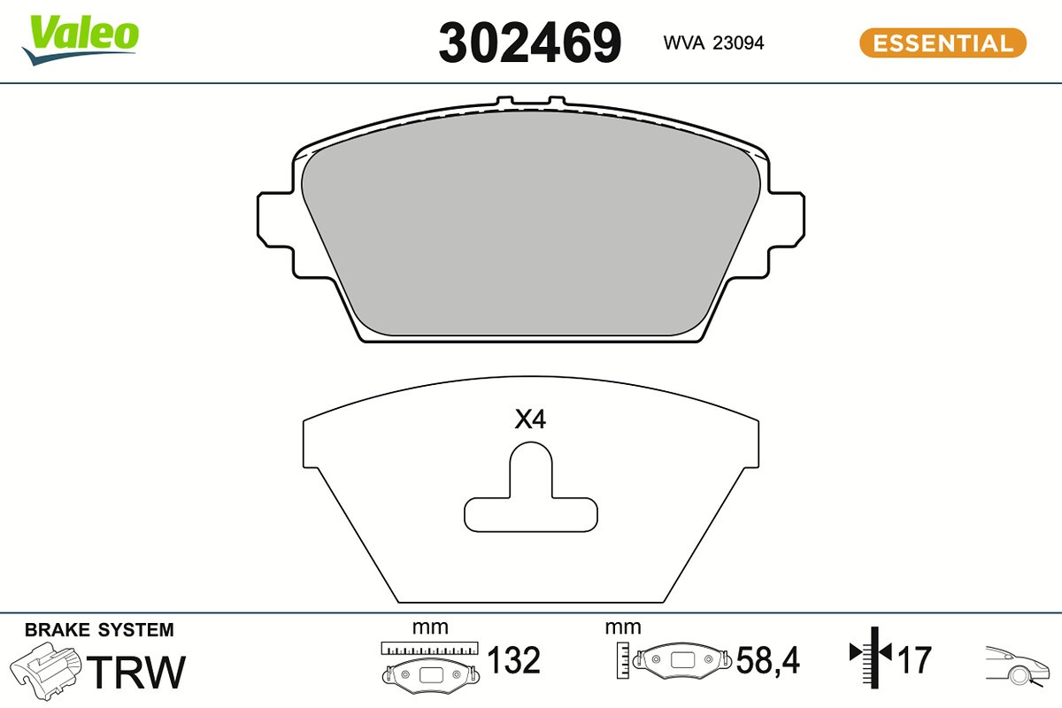 Fits VALEO 302469 HAM PADS. FIRST   ⭐UK Stock⭐