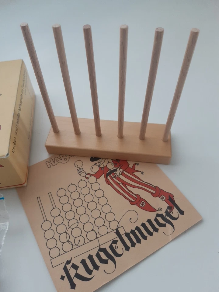 ***Haba-Kugelmugel***4 gewinnt Strategiespiel Holz Reisespiel VintageGeduldspiel - Bild 2 von 4