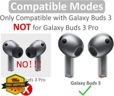Galaxy Buds 3 Ear Hooks, White Anti-Slip Wing Covers, 4 Pairs