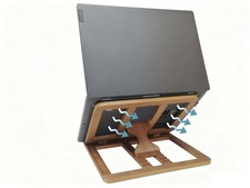 Wooden Laptop Stand for Desk  Wood - Style Laptop Stand, Foldable and Adjust...