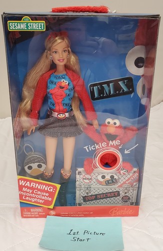 Sesamstraße Barbie mit Elmo TMX Lachpuppe & Tickle Me Spielzeug Geschenk