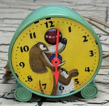 VTG Antique General Electric Trixie Telechron Dog Clock MCM Retro Rare 8H28S USA