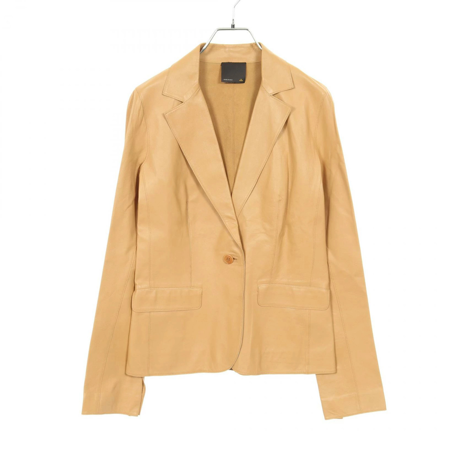 FENDI Leather Jacket Clothing Outer Leather Ladies Beige [Used]