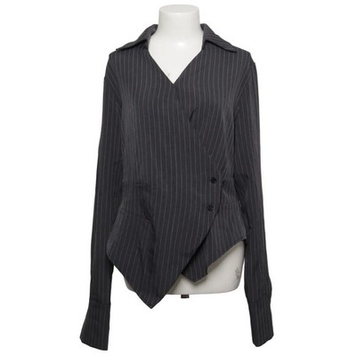 Halara, Blazer, Größe: L, Grau/Weiß, Nadelstreifen, Damen #f8V