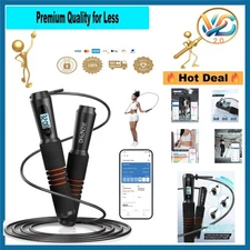 Smart Jump Rope with APP Data Tracking Adjustable Length Digital Display