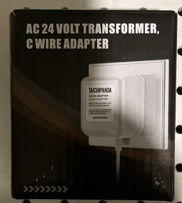 TAICHIPANDA 24VAC Class 2 AC Transformer C Wire Adapter, 120V Type A Plug