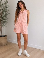Polo Ralph Lauren Girls Sleeveless Romper Size XL 16 Pink Floral