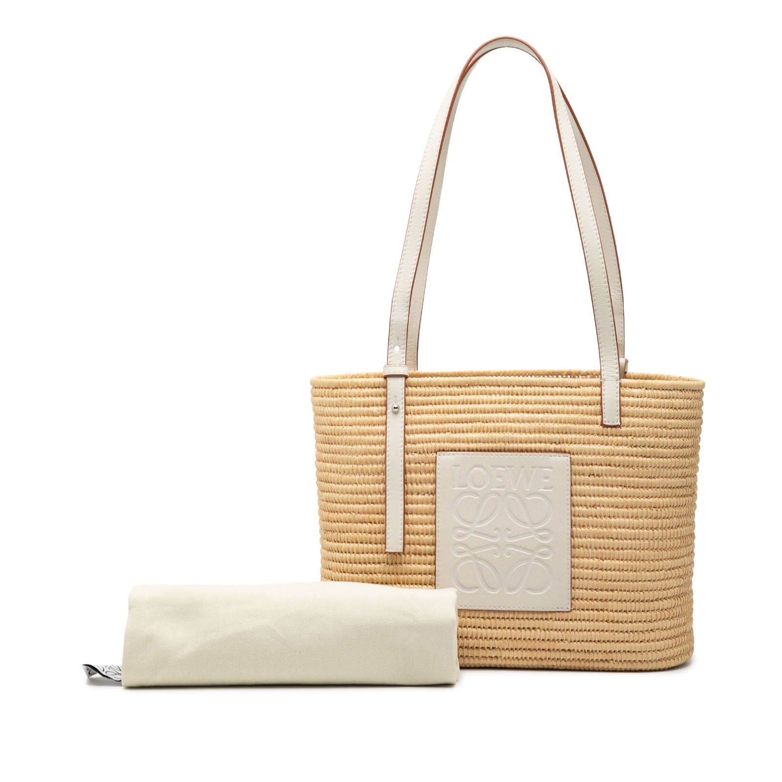 Authenticated LOEWE Small Raffia Square Basket Ba… - image 8
