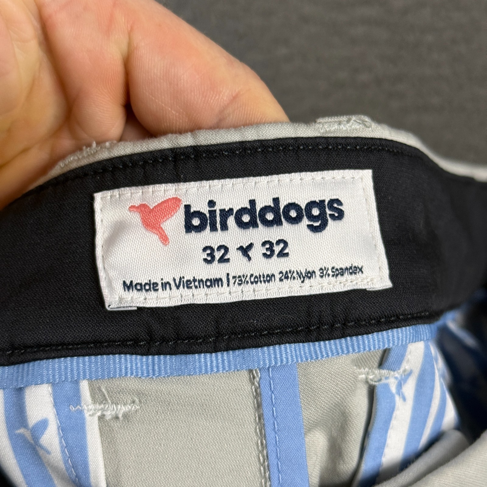 Birddogs Pants Mens 32x32 Gray Slim Fit Stretch Lined Athleisure Lightweight