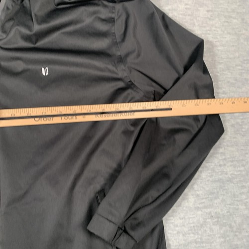 Linksoul Jacket Mens Large Black Hooded Full Zip Windbreaker Golf Zip Pockets - Picture 7 of 11