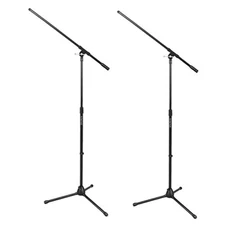 On Stage MS7701B Euro Boom Microphone Stand 2 Pack (Black)