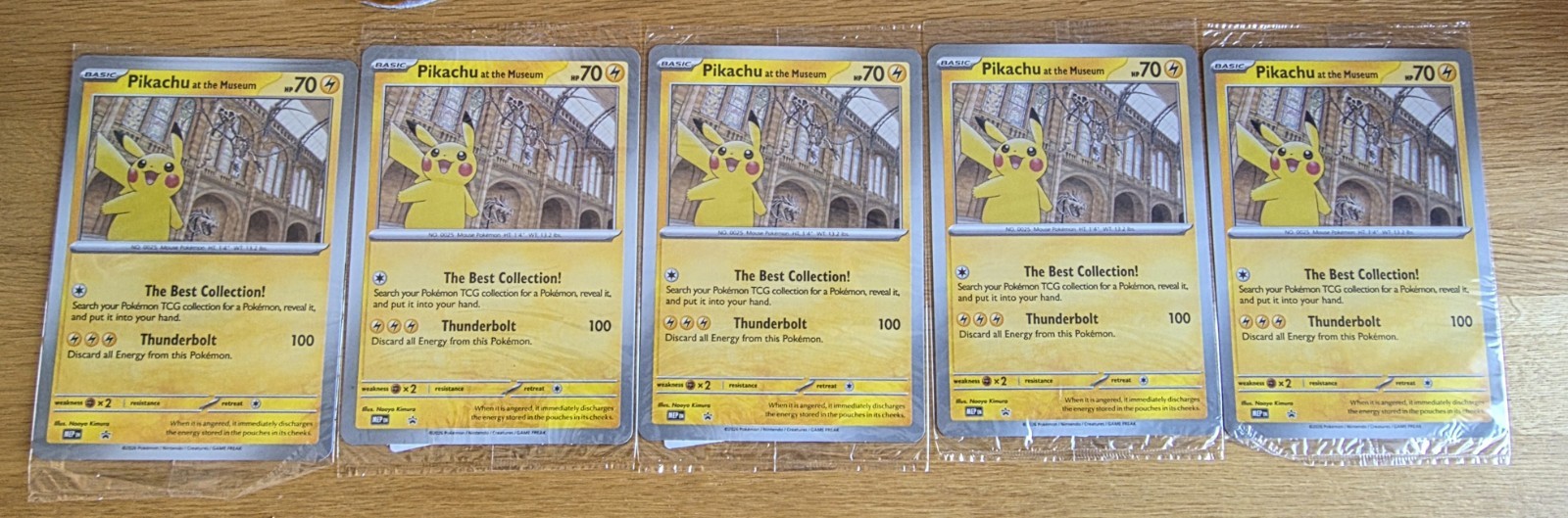 Pikachu At The Museum Pokemon Card Promo - Sealed x5