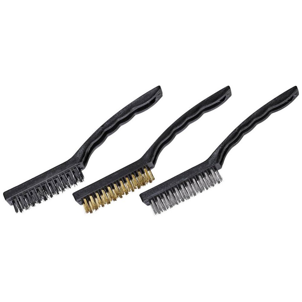 kwb Wire brush set 3 pc for Metal cleaning rust removal