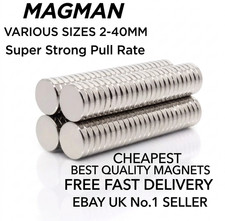 Small N52 strong neodymium fasteners disc 2mm 3mm 4mm 5mm 6mm rare earth magnets
