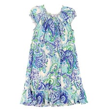 Lauren Ralph Lauren Smocked Midi Dress Size L Paisley Boho Casual Flowy Relaxed