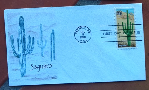 SAGUARO CACTUS   1981 BAZAAR CACHET FDC VF UNADDR