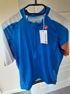 Castelli Herren Entrata 6 Kurzarm Sommer Radtrikot 2XL XXLarge Blau