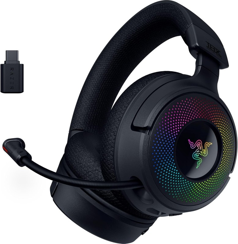 Razer Kraken V4 Wireless Gaming Headset RGB THX Spatial Audio Black PC PS5