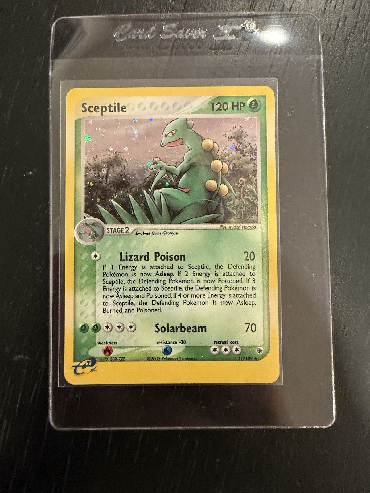 Pokémon TCG Sceptile EX Ruby and Sapphire Holo Rare Card 11/109 Near Mint