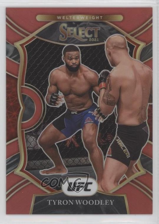 2021 Panini Select UFC Concourse Red Prizm 27/99 Tyron Woodley #3 09wc