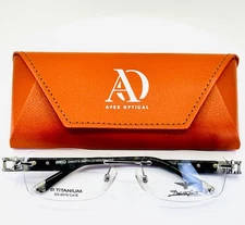 NEW DAKOTA SMITH DS-6010 COL. B Silver Grey Rectangle Eyeglasses 54-17-135 B:32