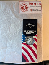 Callaway Chrome Soft USA Flag White Golf Balls, Tour Preferred 4pc Urethane, 3