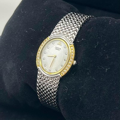 [B1M] SEIKO Credor 31P Diamond Bezel 18k Working [m6m]
