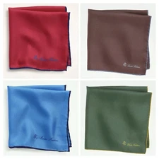 Brooks Brothers “LOT OF 4” Pocket Square/Handkerchief/Hanky Silk New