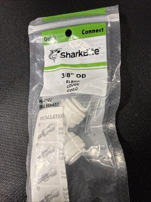 SharkBite 25431 150 PSI Polly Alloy Push-to-Connect Elbow 3/8 x 3/8 Dia. in.