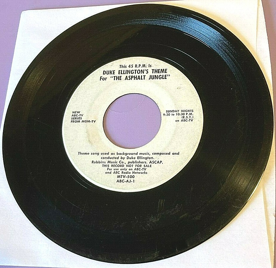 Duke Ellington's Theme for "The Asphalt Jungle"/same 45 Promo HEAR | eBay
