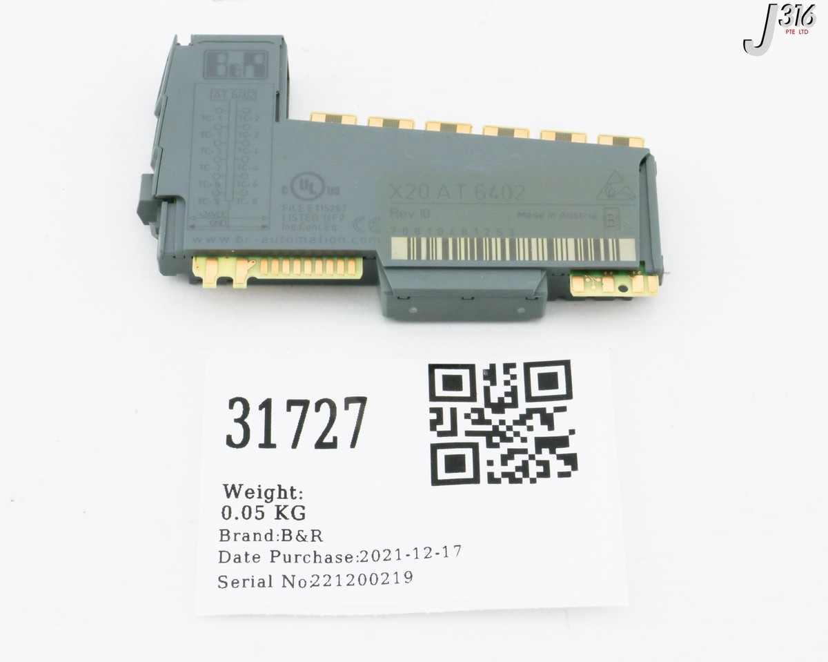 マスト 31727 B&R X20 TEMPERATURE INPUT MODULE (NEW) X20 AT 6402 | eBay