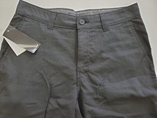 NEW Mens Size 30 O'Neill Flat Front Board Shorts Charcoal w/ Black Checks Plaid