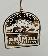 DISNEY'S ANIMAL KINGDOM TREE OF LIFE THEME PARK SAFARI GOLD LASER CUT ORNAMENT