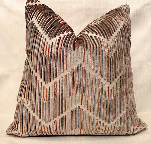 COPRICUSCINO personalizzato 20”q KRAVET COUTURE 34553 alti e bassi velluto ambrato Italia - Foto 13 di 20