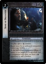 LOTR TCG Sense of Obligation (12U170) Black Rider