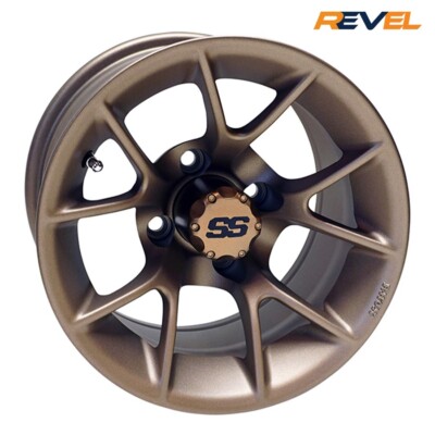 RHOX 12'' RX406 Bronze Golf Cart Wheels - Set of 4 Golf Cart Wheels 12x7, ET -25