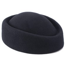 Frauen Cocktail Fascinator Basis Wolle Filz Stewardessen Pillbox Hut  A139