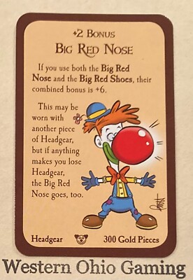Munchkin Big Red Nose Card USED Steve Jackson Games SJG