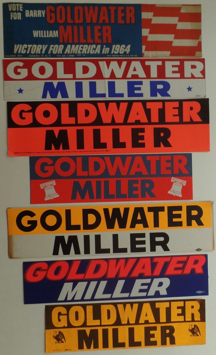 Barry Goldwater Miller 1964 Presidential Election T Shirt Barry Goldwater Miller 1964 Presidential Election T Shirt
