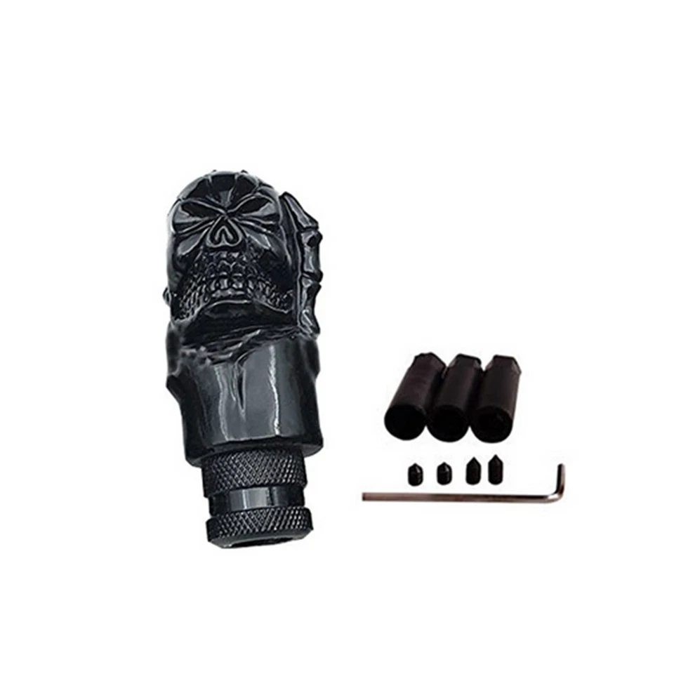 Car Manual Skull Head Gear Stick Shift Knob Shifter Black Auto Accessories - Image 2 of 4
