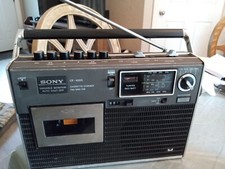 RARE Vintage Sony CF-420S FM/AM/SW Radio Cassette-Corder   Used, Read Below
