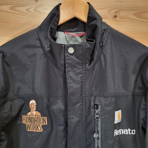 Carhartt Storm Defender Jacke Herren Größe Small Softshell Arbeit durchgehender Reißverschluss schwarz LESEN - Bild 2 von 12