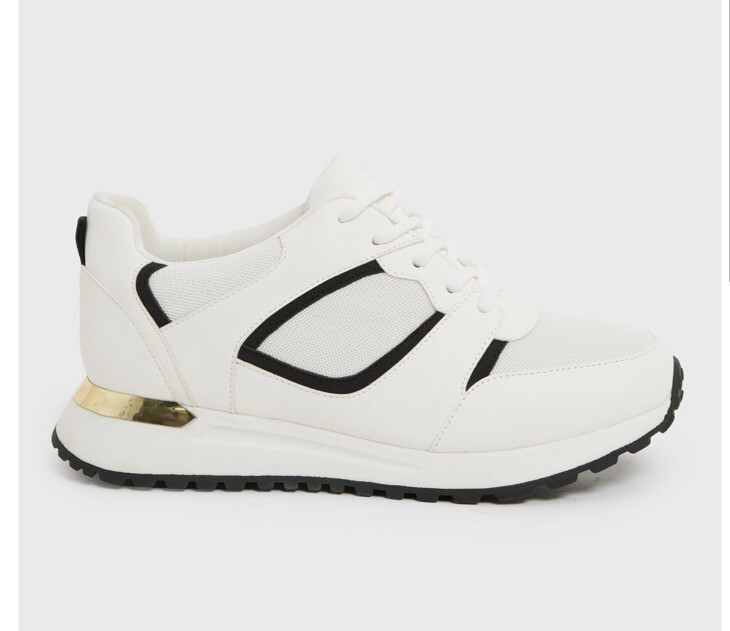 Chunky Trainers New Look White Trainers Womens New Look White Mesh
