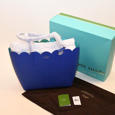 KATE SPADE NEW YORK CARRIGAN TOTE ISLAND DEEP & FRESH AIR TOTE BAG PXRU5606 NWT