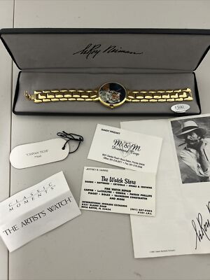 VERY RARE LEROY NEIMAN  CASPIAN  TIGER'' WATCH ORIG BOX  NEEDS BATTERY