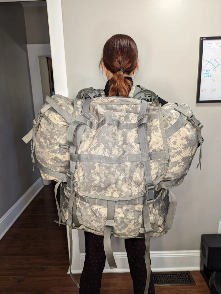 US MILITARY MOLLE II Large Rucksack Field Pack Complete Frame Pouches Straps ACU - Image 4 of 4