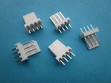 60 pcs 2510 Pitch 2.54mm 4 Pin Male Plug Connector Straight pin New