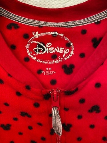 DISNEY Fleece MICKEY Footie Pajamas - SIZE Mens S/M sleepwear kids ONE PIECE PJs - Picture 6 of 6