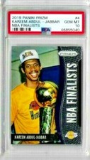 2019 Panini Prizm Kareem Abdul - Jabbar NBA Finalists PSA 10