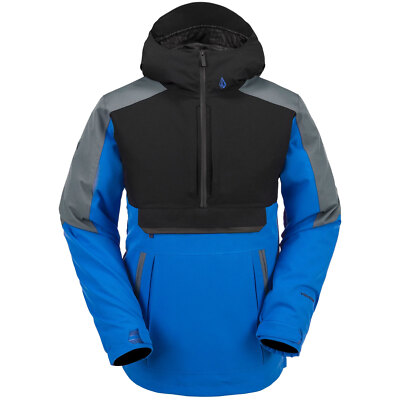 Volcom Brighton Pullover Herren-Schneejacke Skijacke Schneeanorak Ski-Jacke Blau